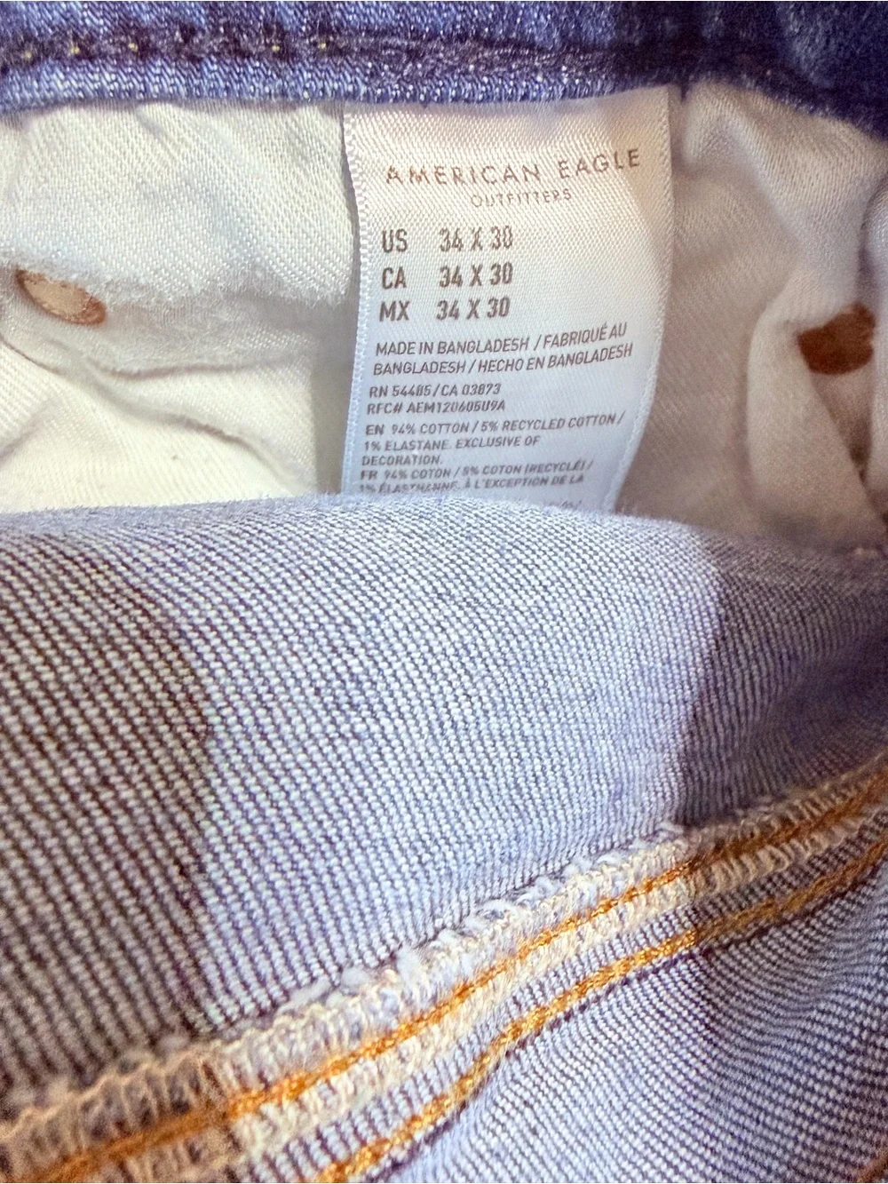 American Eagle Outfitters Men’s Blue Straight-Leg Jeans 34x30